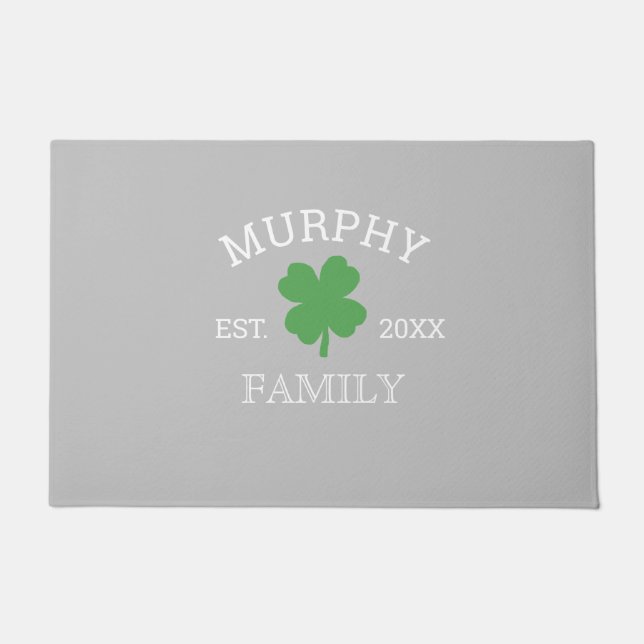 Paillasson Shamrock Custom Irish Family Doormat (Devant)