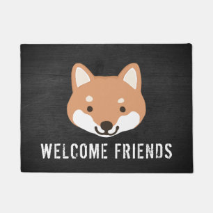 Paillasson Shiba Inu Souriant Visage personnalisé chien migno
