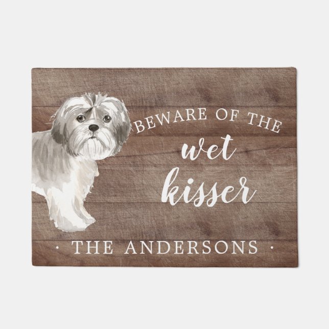 Paillasson Shih tzu .Dog Porte personnalisée Mat (Devant)