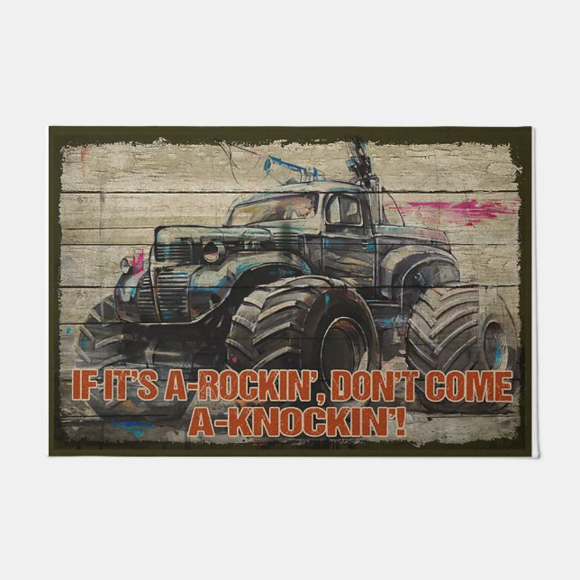Paillasson Si c'est un Rocking ne venez pas un Knocking (Devant)