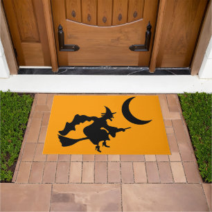 Paillasson Silhouette de sorcière d'Halloween