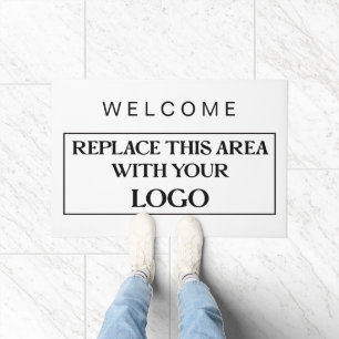 Paillasson Simple Bienvenue Business Logo Société N'importe q