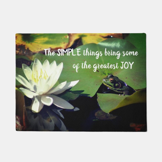 Paillasson Simple Thèmes Frog Citation Inspirationnelle (Devant)