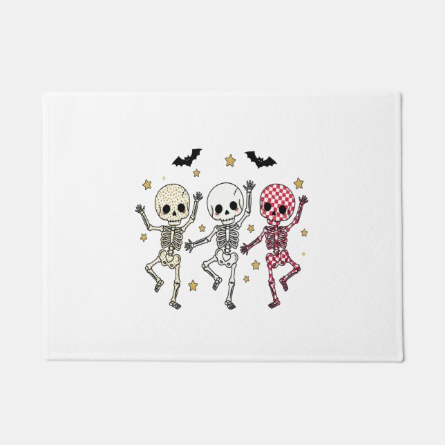 Paillasson Skeletons de danse d'Halloween (Devant)