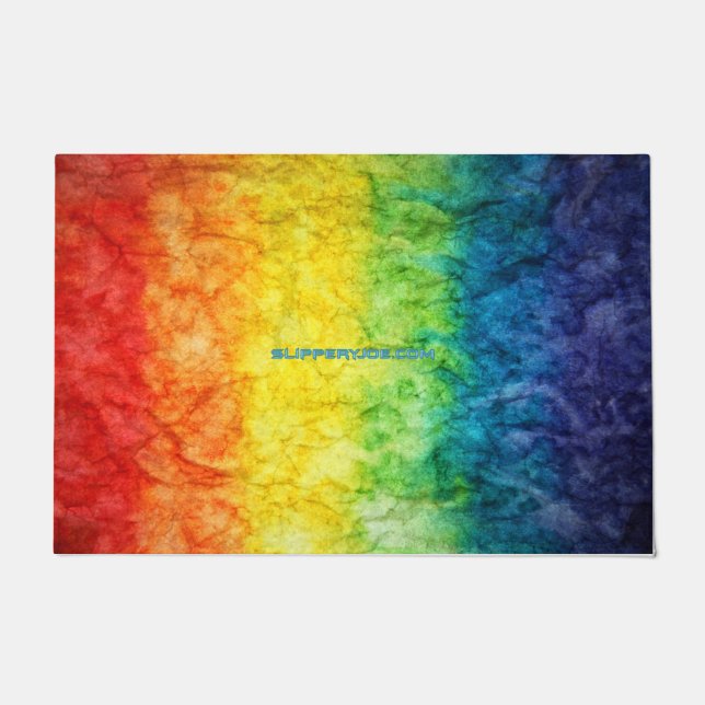 Paillasson SlipperyJoe drapeau gay pride couleurs arc-en-ciel (Devant)
