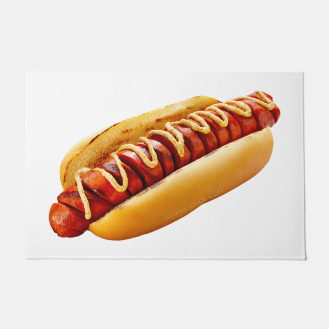 Paillasson SlipperyJoe's hot dog niché doucement pain jaune v (Devant)