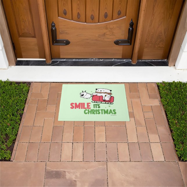 Paillasson Smile, it's Christmas |  (De plein air)