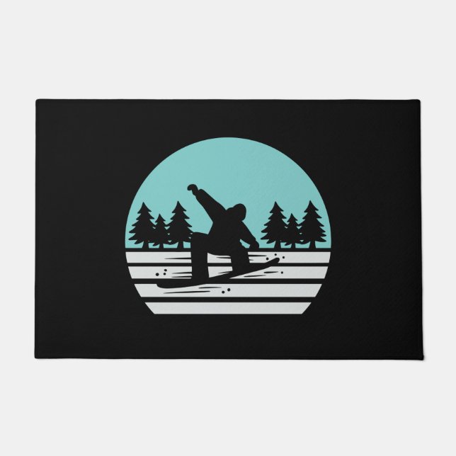 Paillasson Snowboard Retro Vintage (Devant)