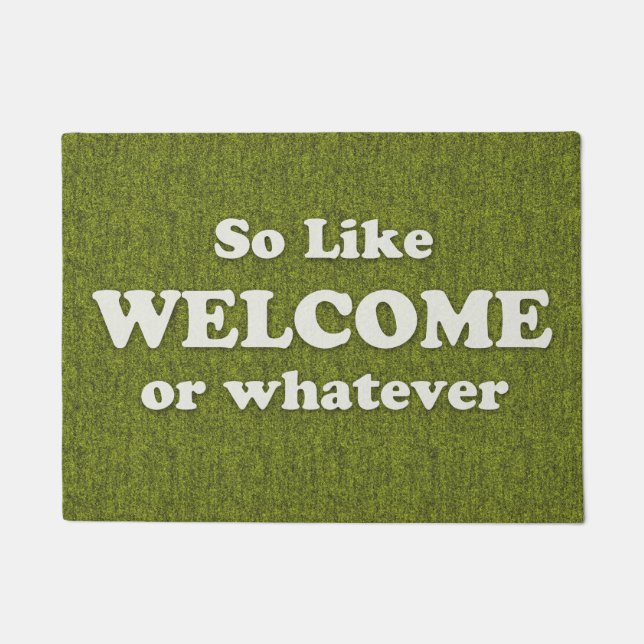 Paillasson So Like Welcome or What Humour Slogan (Devant)