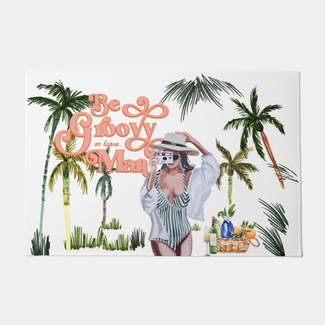 Paillasson Soyez Super ou laissez l'homme | Aquarelle tendanc (Devant)