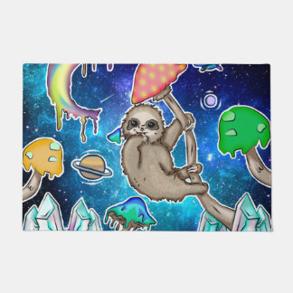 Paillasson Space Galaxy Sloth Cosmic Champignons Bizarre Crys