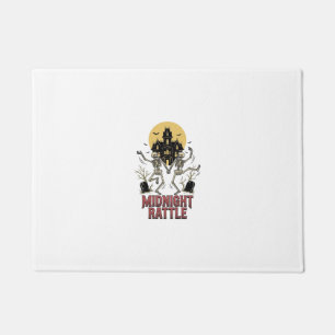 Paillasson Squelette dansant Halloween Manoir hanté Vintage G