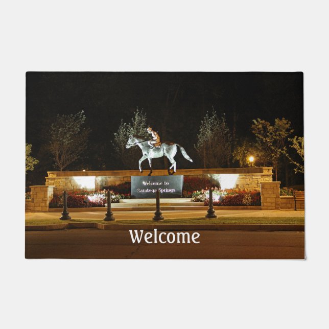 Paillasson Statue du cheval Danseuse autochtone Saratoga Port (Devant)