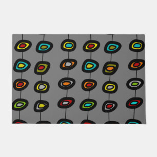 Paillasson Strands colorés modernes du milieu du siècle