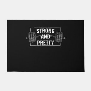 Paillasson Strong and Pretty Funny Gym Quotes Tank Top