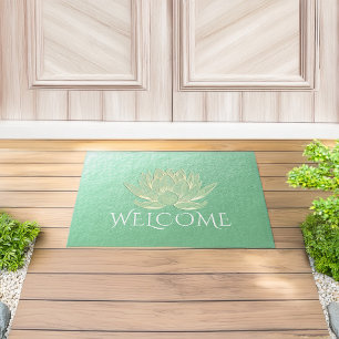Paillasson Studio d'instructeur YOGA Bienvenue Green Gold Lot