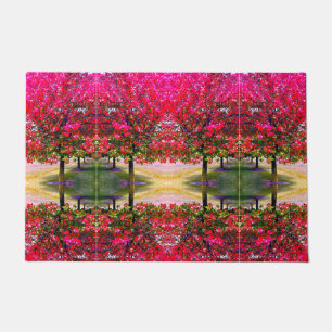 Paillasson Style monet rose paysage d'automne, feuille rose