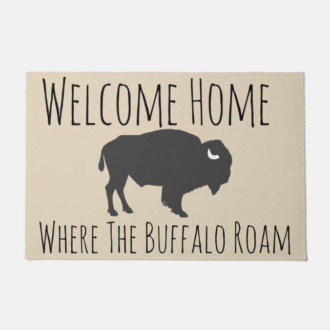 Paillasson Style occidental de Buffalo à la maison bienvenu (Devant)