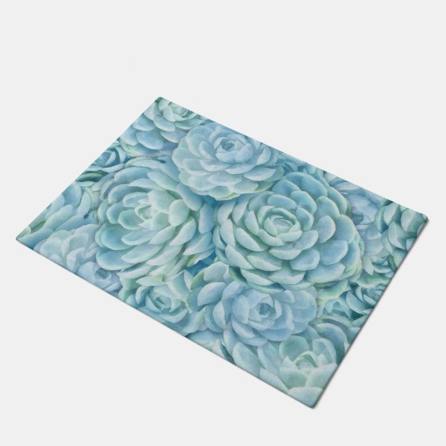 Paillasson Succulents bleus (Incliné)