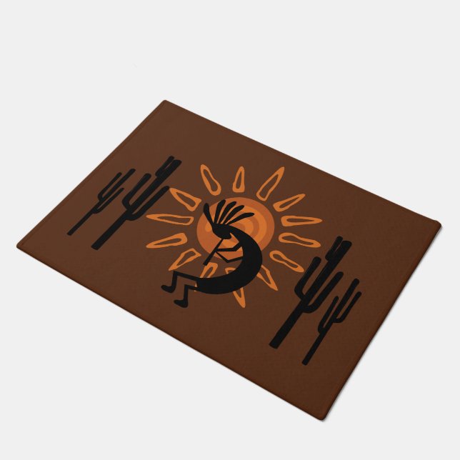 Paillasson Sud-ouest Kokopelli Sun Rustic Door Mat (Incliné)