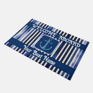 Paillasson Summer Popular Navy Blue Boat Stripes Collection