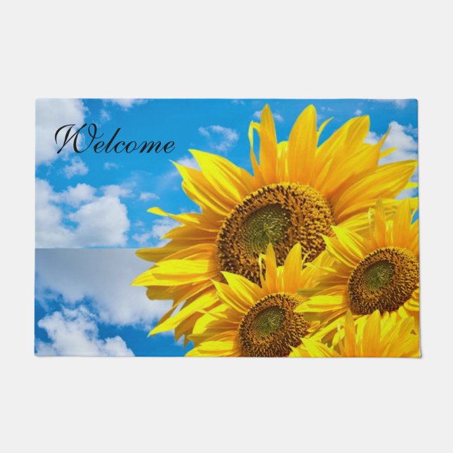 Paillasson Sunflower Blue Sky Door Mat (Devant)