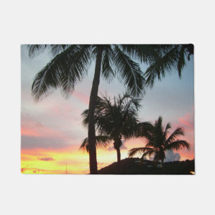 Paillasson Sunset Palms Tropical Paysage Photographie