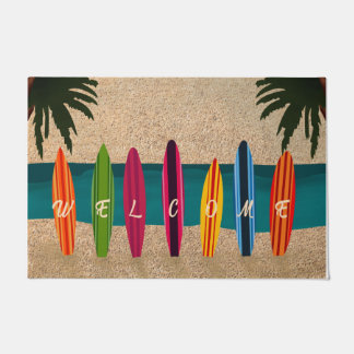 Paillasson Surfboards Front Door Mat, Surfboard amant