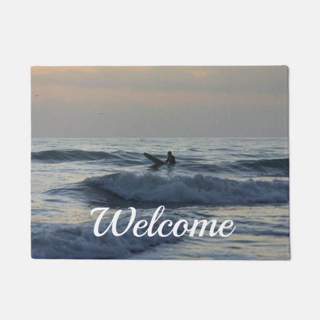 Paillasson Surfer Await Welcome Doormat (Devant)