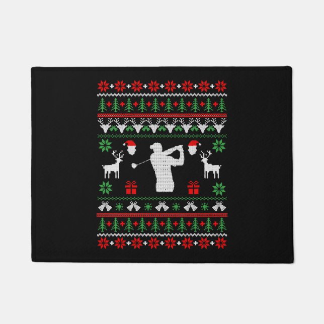 Paillasson Sweat de Noël moche Golf (Devant)