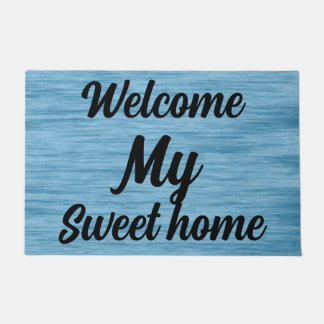 Paillasson Sweet Home Blue Doormat | Welcome outdoor mat
