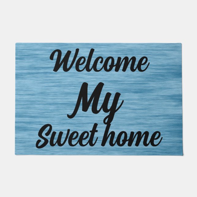 Paillasson Sweet Home Blue Doormat | Welcome outdoor mat (Devant)
