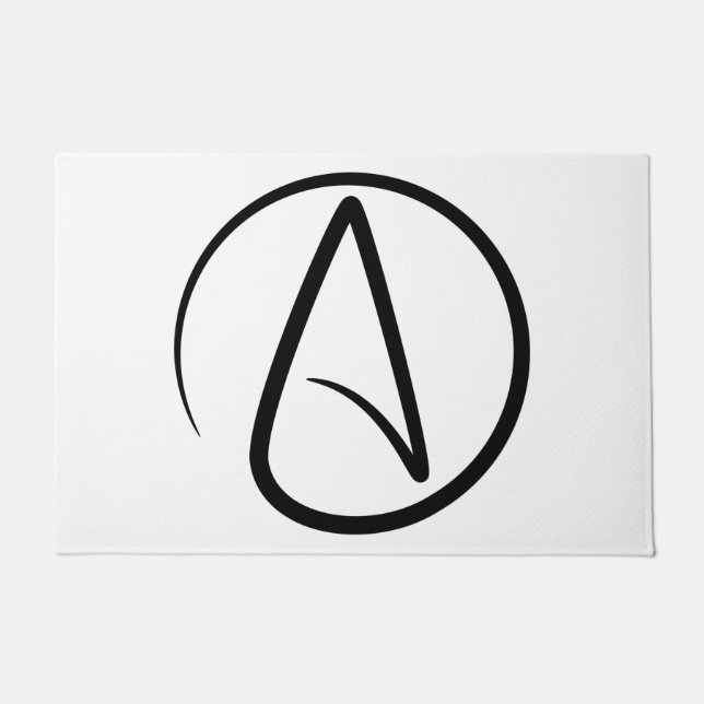 Paillasson Symbole athéisme - Symbole athée (Devant)