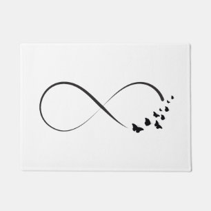 Paillasson Symbole de papillon d'infini