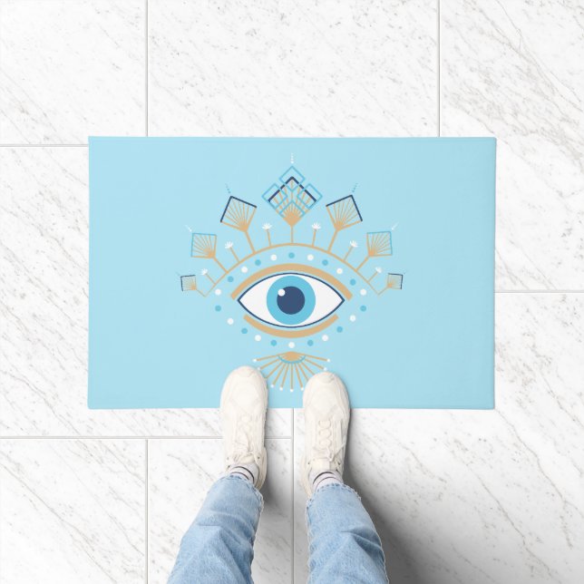 Paillasson Symbole de protection turc des yeux mal grecs déco (Intérieur)