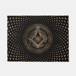 Paillasson Symbole franc-maçonnerie Carré et Compass