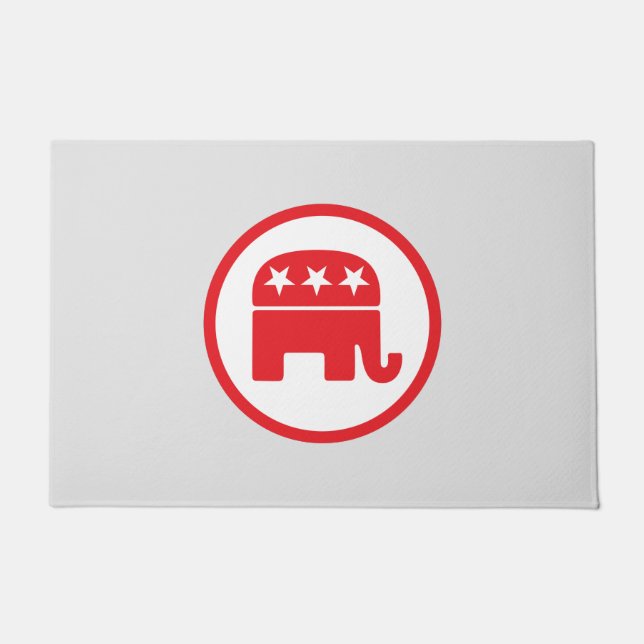 Paillasson Symbole politique du parti républicain (éléphant) (Devant)