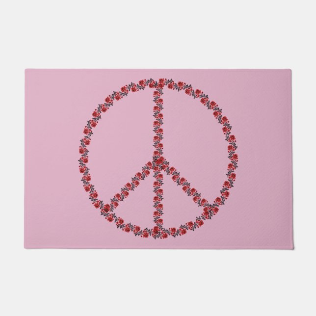 Paillasson SYMBOLE rose DE LA PAIX (Devant)
