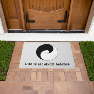 Paillasson Symbole sacré Yin Yang Balance traditionnel