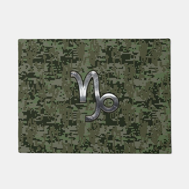 Paillasson SYMBOLE Zodiaque Capricorne Camouflage boisé (Devant)