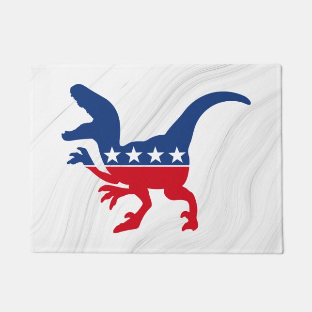 Paillasson T-Rex patriotique anti-politique (Devant)