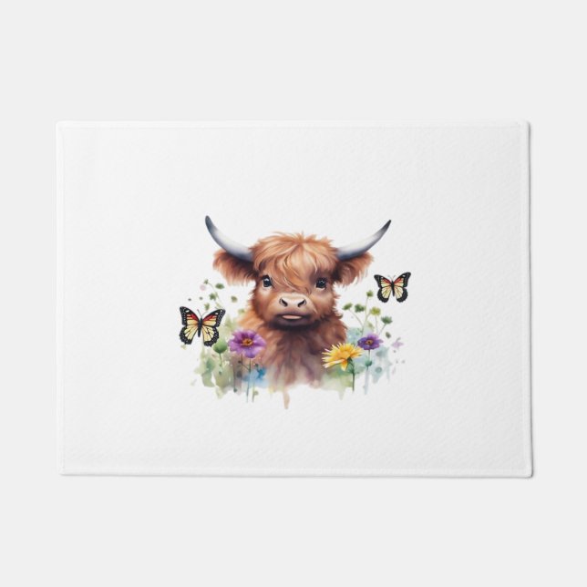 Paillasson T-shirt classique pour bébé vache de la Highland L (Devant)