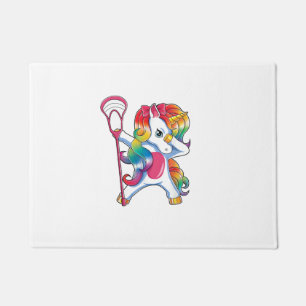 Paillasson T-Shirt Drôle de Joueur de Lax Licorne Dabbing