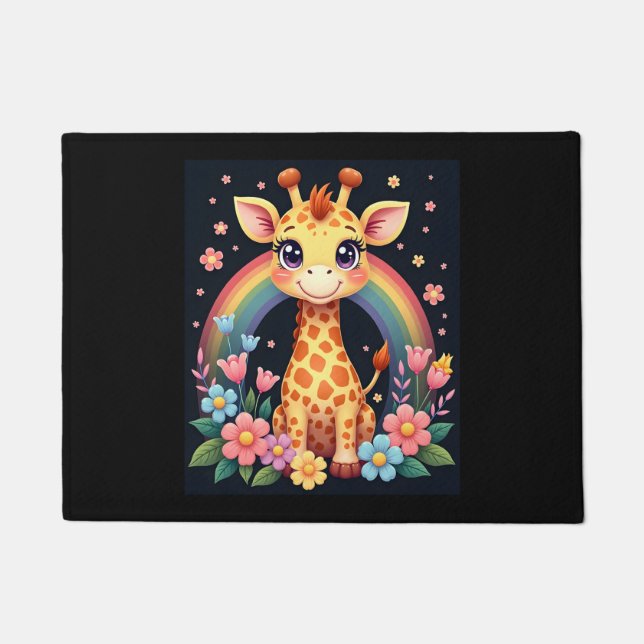 Paillasson T-Shirt pour les amateurs de girafe (Devant)