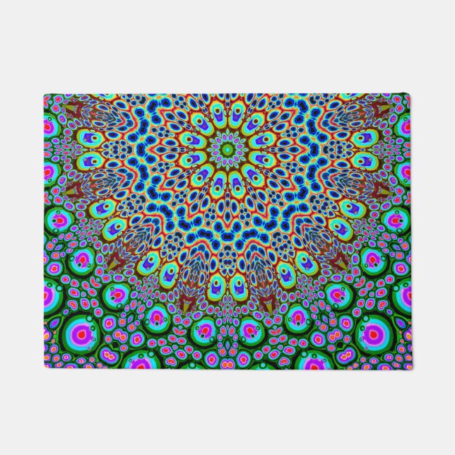 Paillasson Tableau Abstrait de couleurs (Devant)