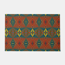 Taille personnalisée Rouge Bleu et Jaune Tribal Pe