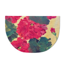 tapis, motif géranium