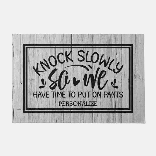 Paillasson Tapisser Lentement Bois Texture Porte (Devant)