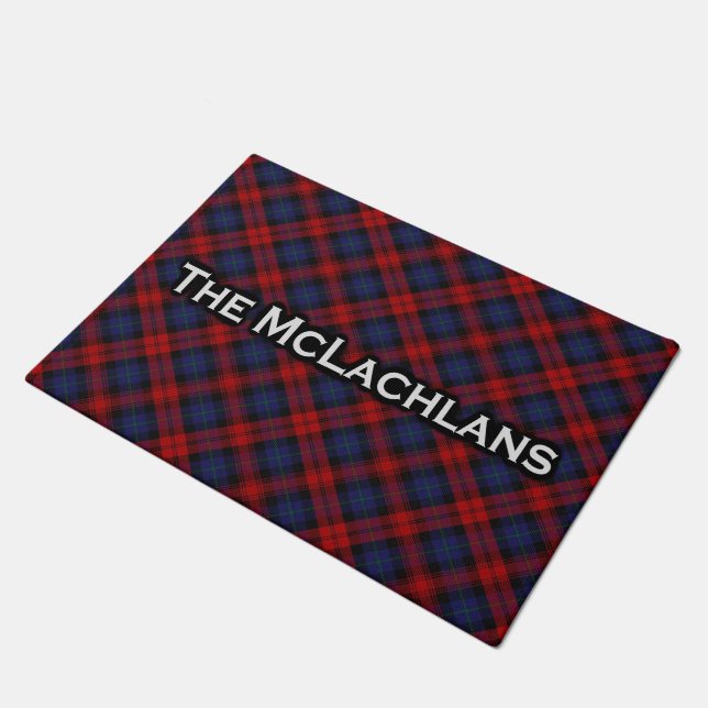 Paillasson Tartan écossais de McLachlan MacLachlan de clan (Incliné)