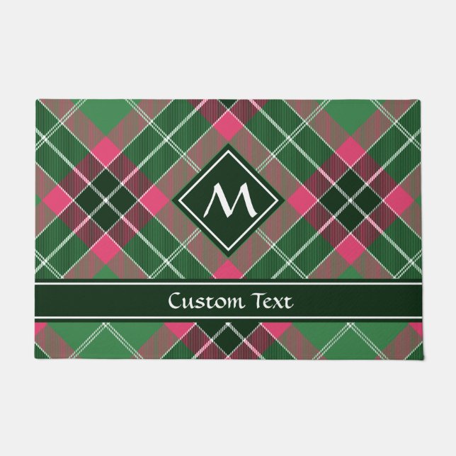 Paillasson Tartan vert et rose (Devant)
